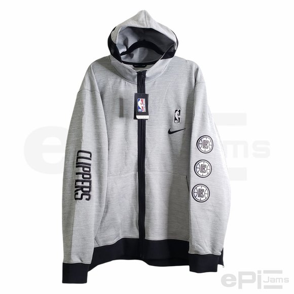 Nike Men's Size 3XL NBA LA Clippers Therma Flex Showtime Hoodie CU0503 063 Grey